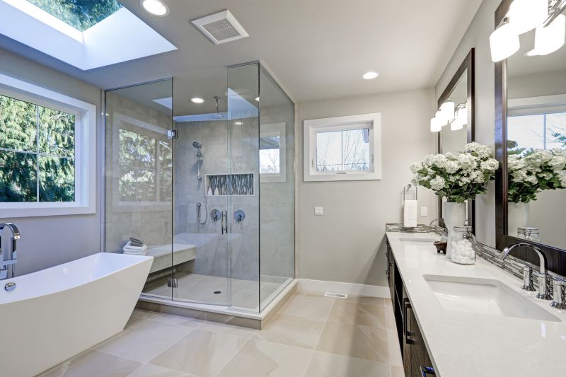 Floating Vanity and Open Shower